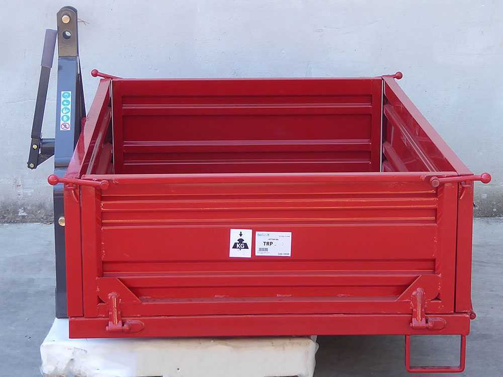 benne 3 points pour tracteur geotech trp 200 basculante 3 ridelles ouvrables