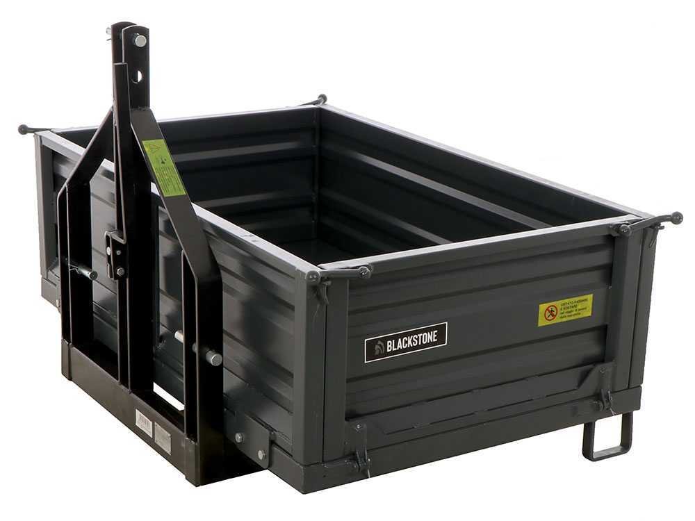 benne pour tracteur blackstone b tb 160 basculante 3 ridelles ouvrables