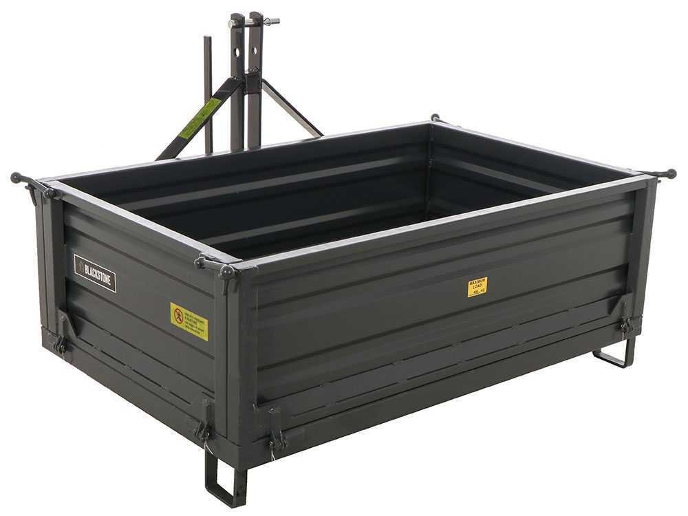 benne pour tracteur blackstone b tb 160 basculante 3 ridelles ouvrables