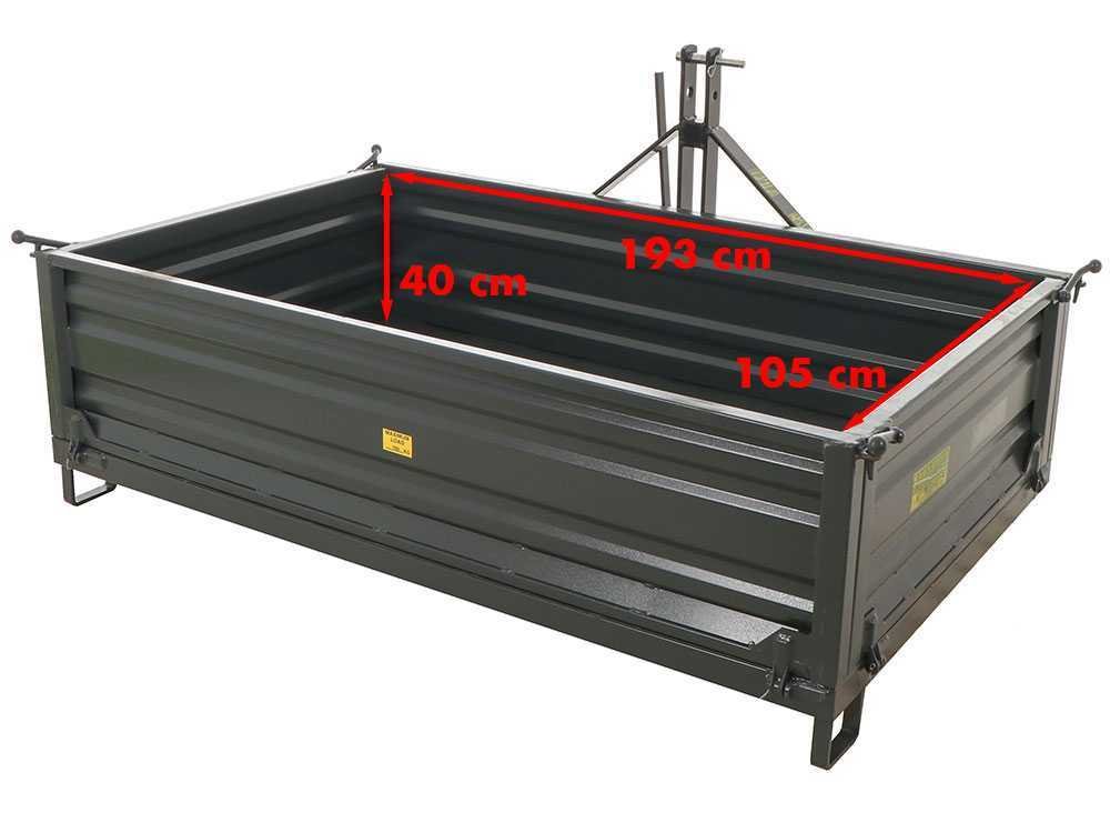 benne pour tracteur blackstone b tb 200 basculante 3 ridelles ouvrables