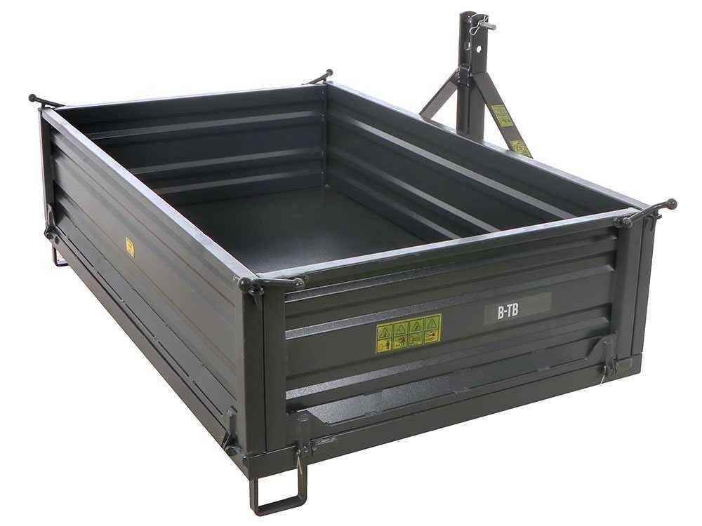 benne pour tracteur blackstone b tb 200 basculante 3 ridelles ouvrables