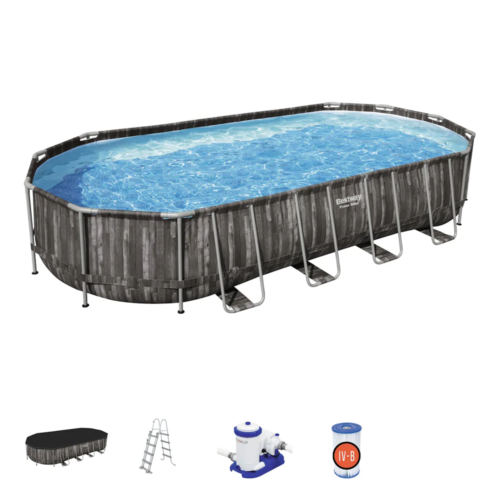 bestway power steel 561es 732x366x122 cm piscine ovale bestway power steel 561es 732x366x122 cm piscine ovale