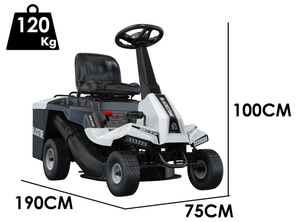 blackstone raven 61 750 csm tracteur tondeuse mini rider moteur de 224 cm3 démarrage électrique