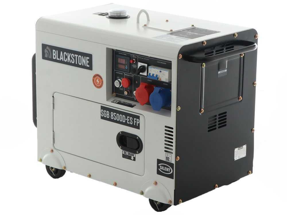 blackstone sgb 8500 d es fp groupe électrogène diesel insonorisé avec avr 6.3 kw continue 6 kw full power + ats triphasé