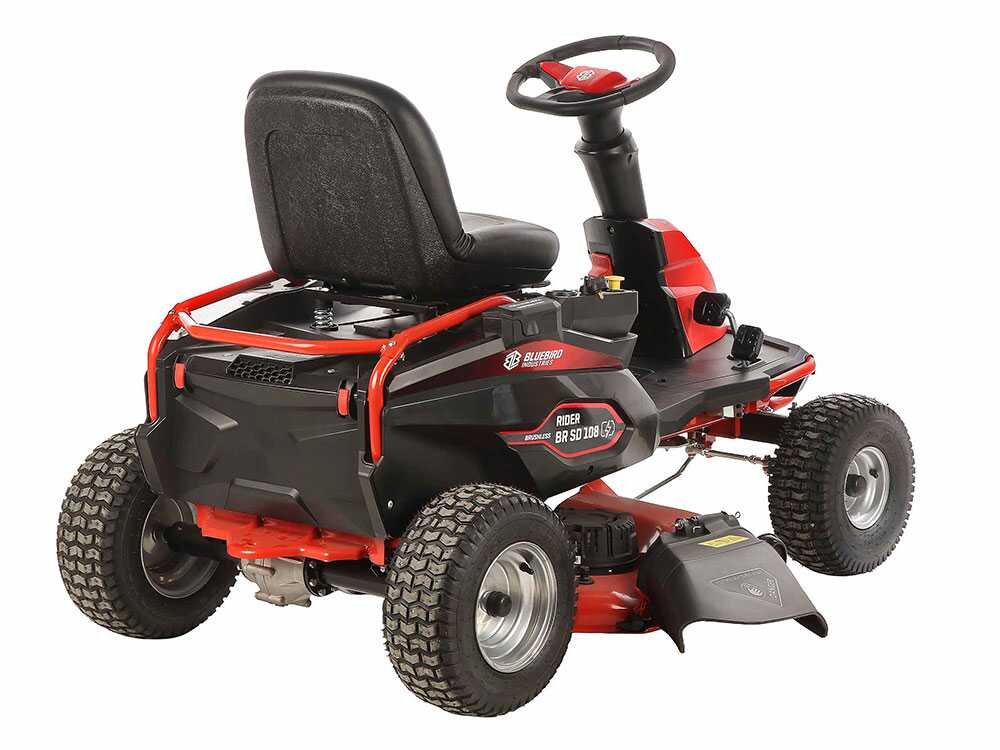 blue bird br sd 108 tracteur tondeuse à batterie 48v/75ah largeur de coupe 108 cm