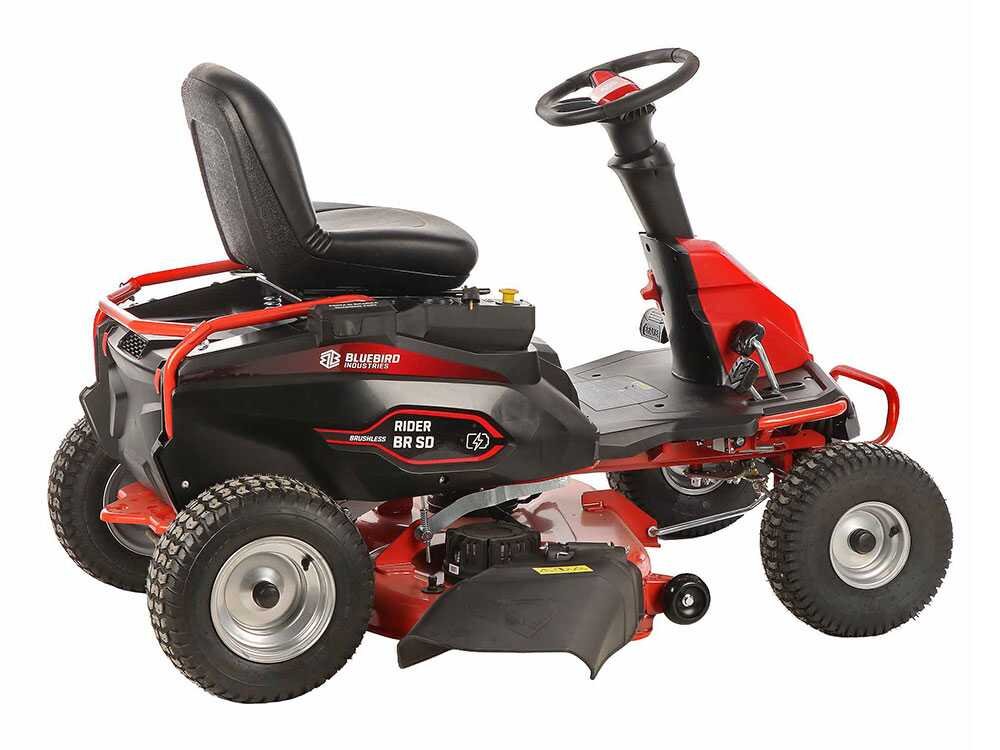 blue bird br sd 98 tracteur tondeuse à batterie 48 v/75 ah largeur de coupe de 98 cm
