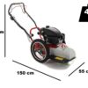 blue bird flo pro speed 6ho tondeuse débroussailleuse thermique lame et fil honda gcv200