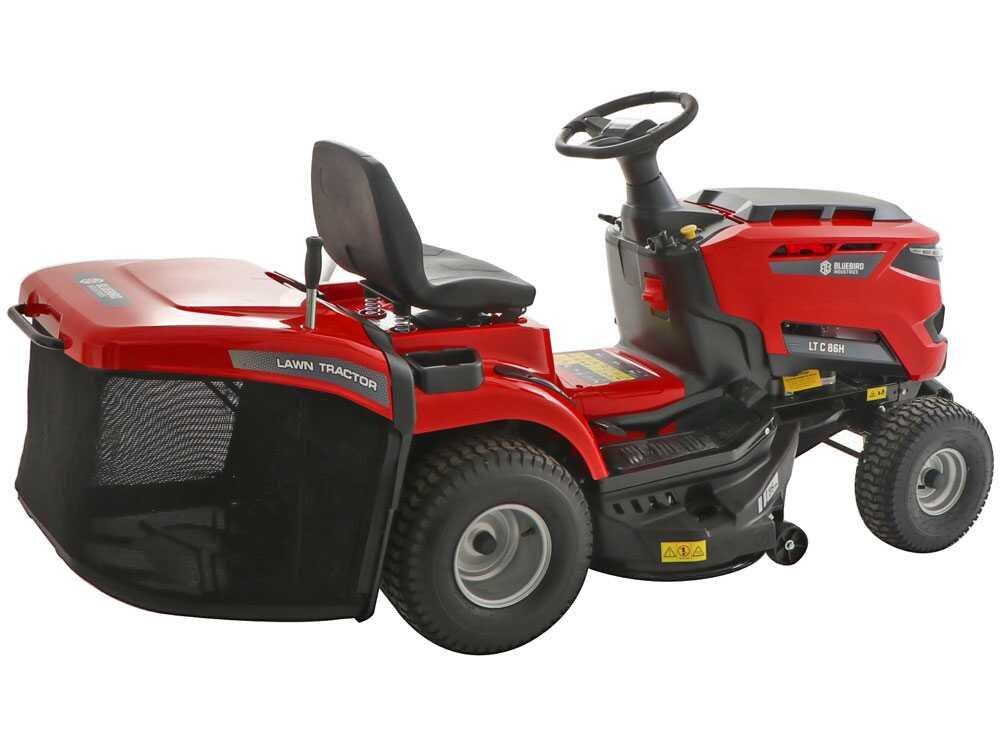 blue bird lt c 86h tondeuse autoportée avec boîte hydrostatique bac de ramassage 245 l
