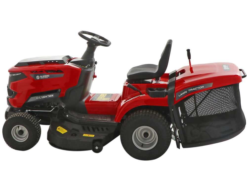 blue bird lt c102h twin tracteur tondeuse avec boîte hydrostatique bac de ramassage 245 l