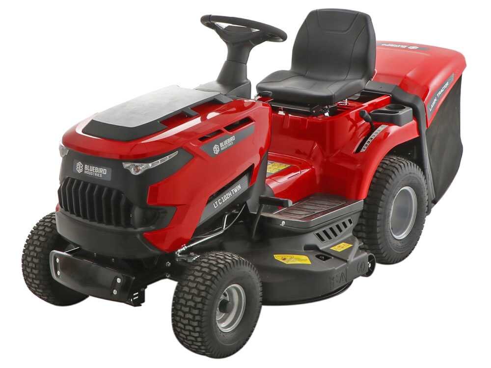 blue bird lt c102h twin tracteur tondeuse avec boîte hydrostatique bac de ramassage 245 l