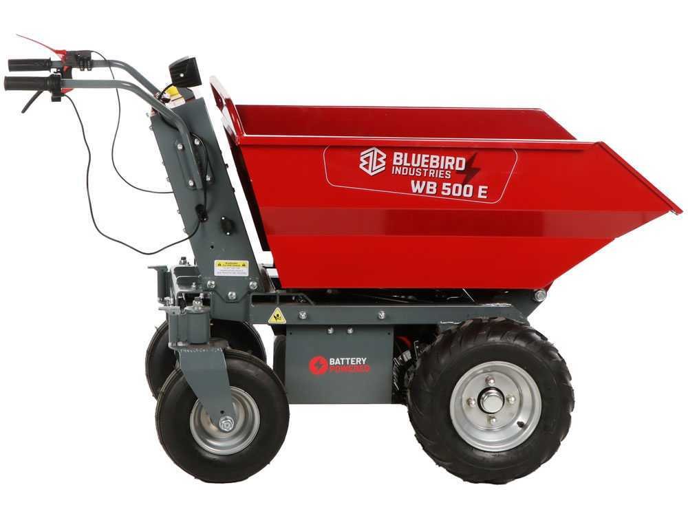 blue bird wb 500e brouette motorisée sur batterie 48 v 32 ah benne dumper - Machines territoires blue bird wb 500e brouette motorisée sur batterie 48 v 32 ah benne dumper