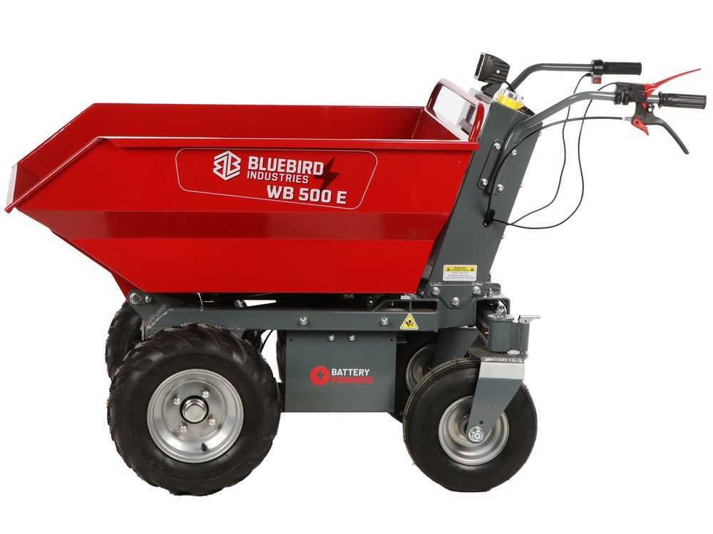 blue bird wb 500e brouette motorisée sur batterie 48 v 32 ah benne dumper - Machines territoires blue bird wb 500e brouette motorisée sur batterie 48 v 32 ah benne dumper