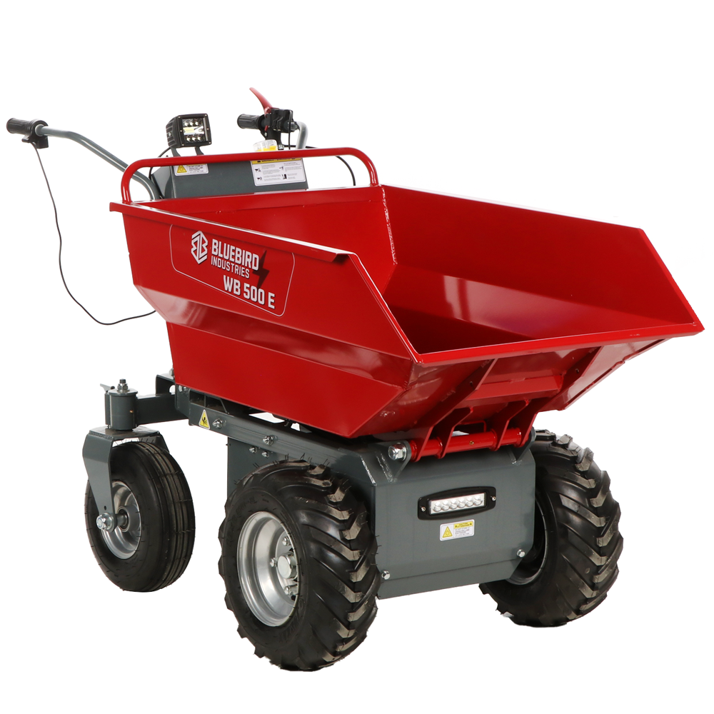 blue bird wb 500e brouette motorisée sur batterie 48 v 32 ah benne dumper blue bird wb 500e brouette motorisée sur batterie 48 v 32 ah benne dumper
