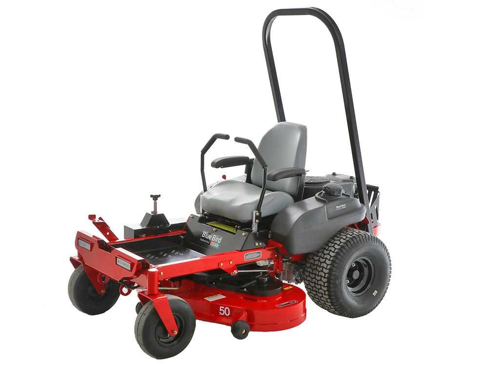 blue bird ztr 50l pro tracteur tondeuse à zéro rayon de braquage Éjection latérale et coupe mulching