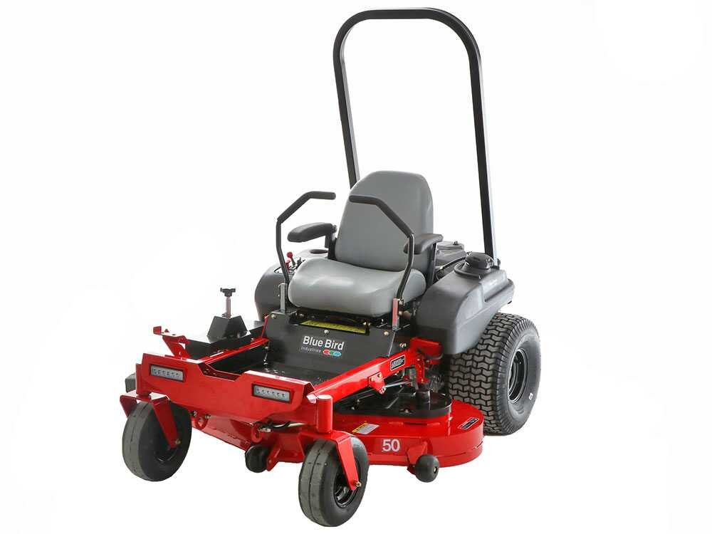 blue bird ztr 50l pro tracteur tondeuse à zéro rayon de braquage Éjection latérale et coupe mulching