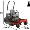 blue bird ztr 50l pro tracteur tondeuse à zéro rayon de braquage Éjection latérale et coupe mulching