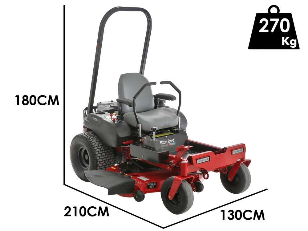 blue bird ztr 50l pro tracteur tondeuse à zéro rayon de braquage Éjection latérale et coupe mulching
