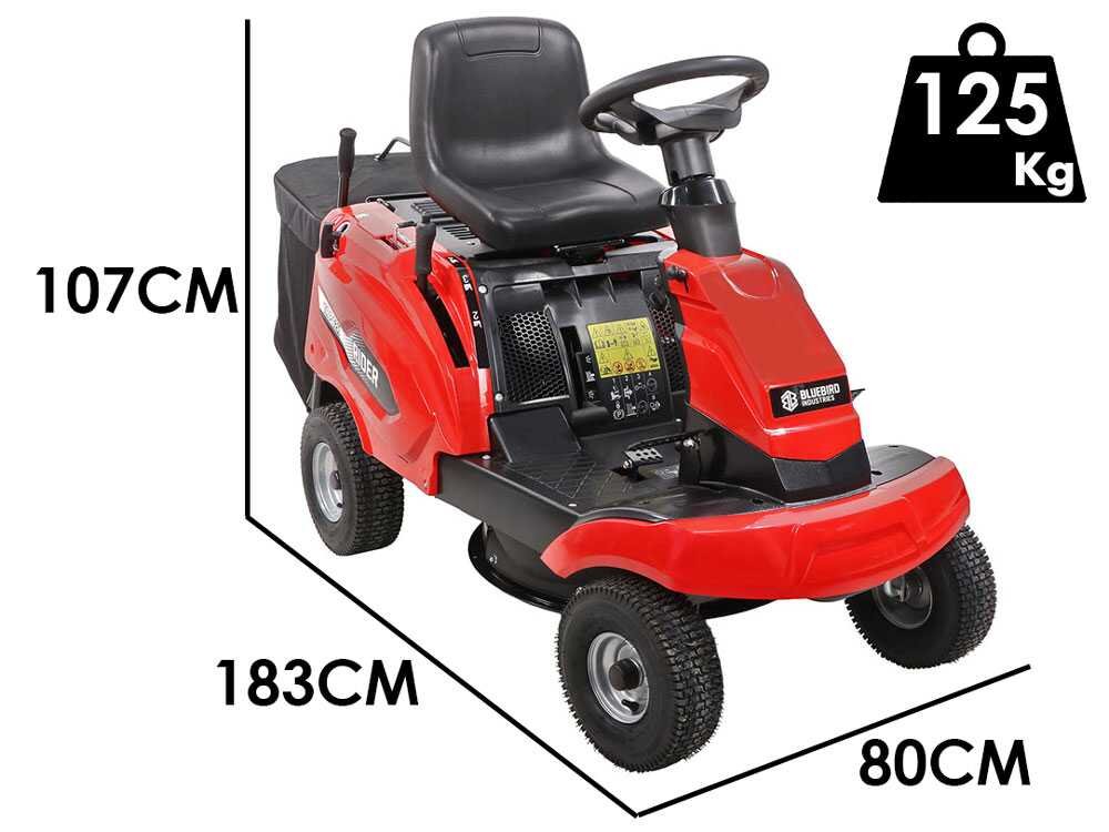 bluebird tr p 62h tracteur mini rider moteur 224 cm3 démarrage électrique