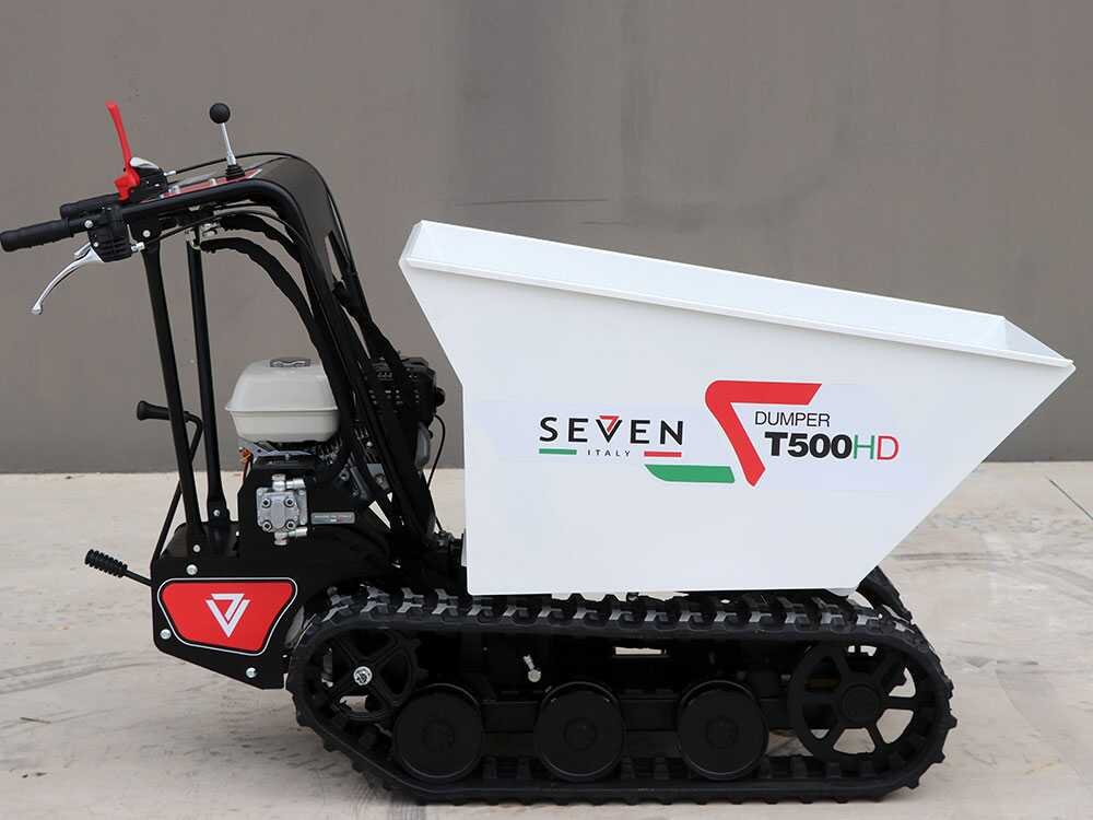 brouette à cheniles seven italy t500hd gx caisson dumper hydraulique charge 500 kg - Machines territoires brouette à cheniles seven italy t500hd gx caisson dumper hydraulique charge 500 kg