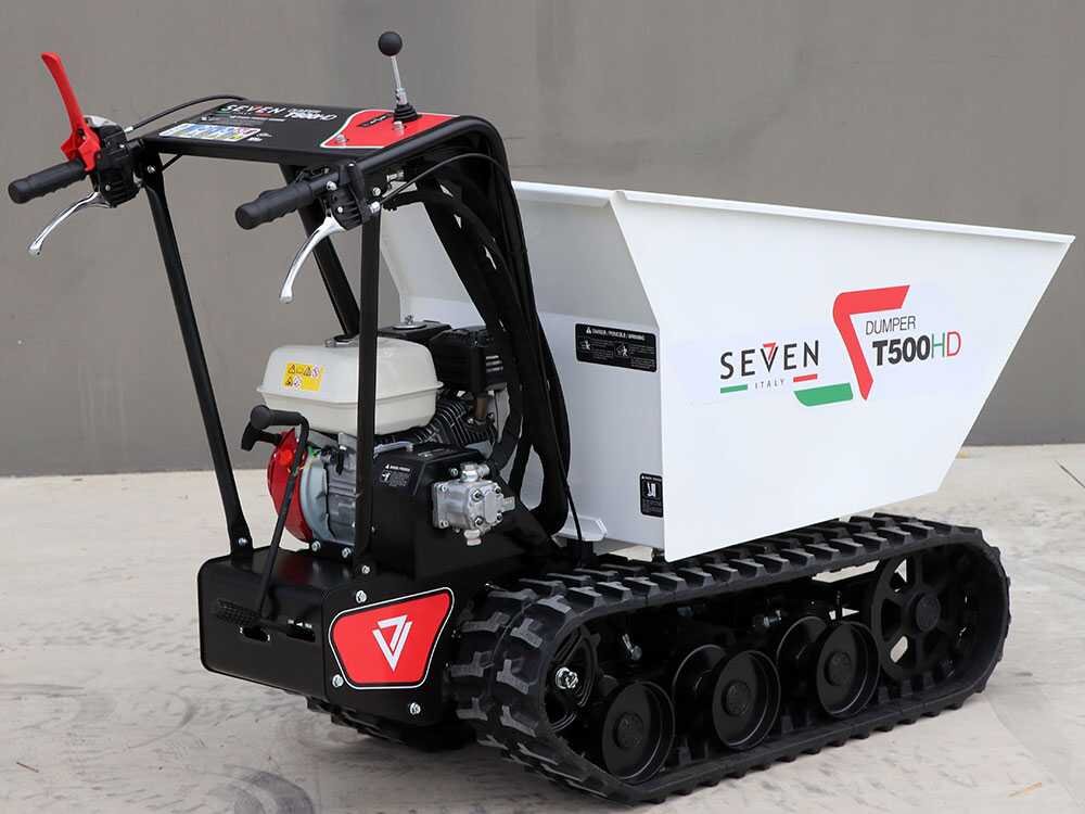 brouette à cheniles seven italy t500hd gx caisson dumper hydraulique charge 500 kg - Machines territoires brouette à cheniles seven italy t500hd gx caisson dumper hydraulique charge 500 kg