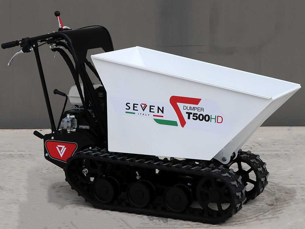 brouette à cheniles seven italy t500hd gx caisson dumper hydraulique charge 500 kg - Machines territoires brouette à cheniles seven italy t500hd gx caisson dumper hydraulique charge 500 kg