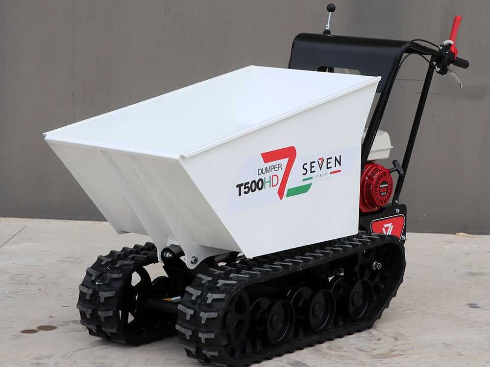 brouette à cheniles seven italy t500hd gx caisson dumper hydraulique charge 500 kg - Machines territoires brouette à cheniles seven italy t500hd gx caisson dumper hydraulique charge 500 kg