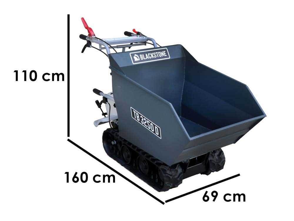 brouette à chenilles blackstone tb 3250 d caisson dumper manuel capacité de charge maximale 320 kg brouette à chenilles blackstone tb 3250 d caisson dumper manuel capacité de charge maximale 320 kg