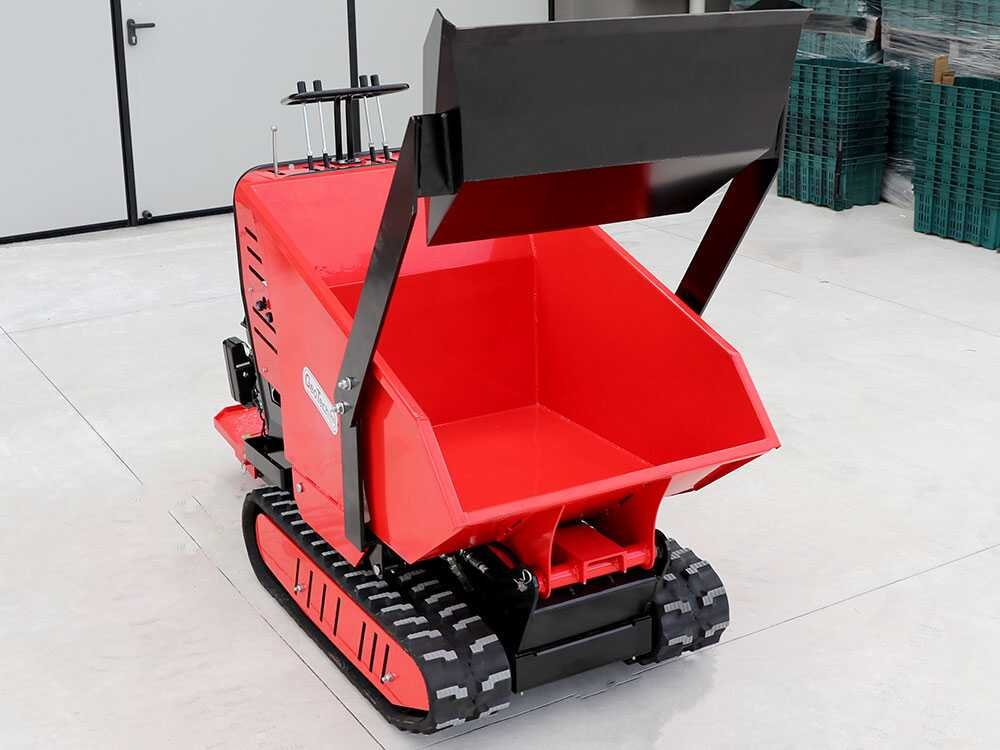 brouette à chenilles geotech geoporter 550 dhs hydro benne dumper hydraulique 500 kg