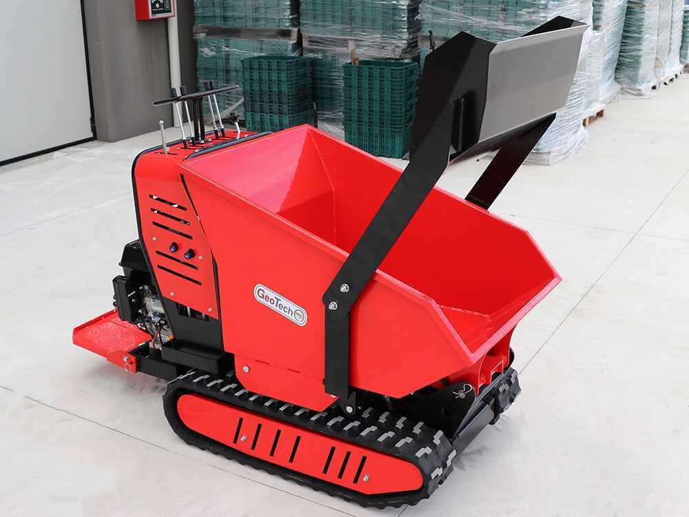 brouette à chenilles geotech geoporter 550 dhs hydro benne dumper hydraulique 500 kg