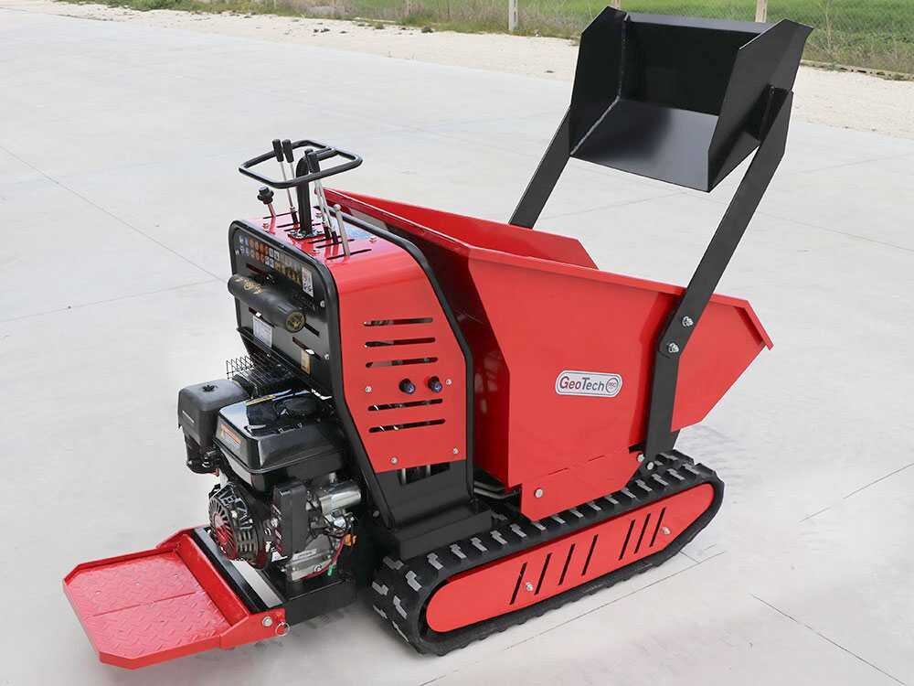 brouette à chenilles geotech geoporter 550 dhs hydro benne dumper hydraulique 500 kg