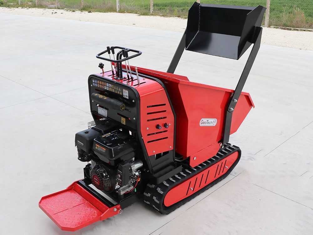 brouette à chenilles geotech geoporter 550 dhs hydro benne dumper hydraulique 500 kg