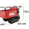 brouette à chenilles geotechpro geoporter h 540e hydro caisson extensible hydraulique 500kg