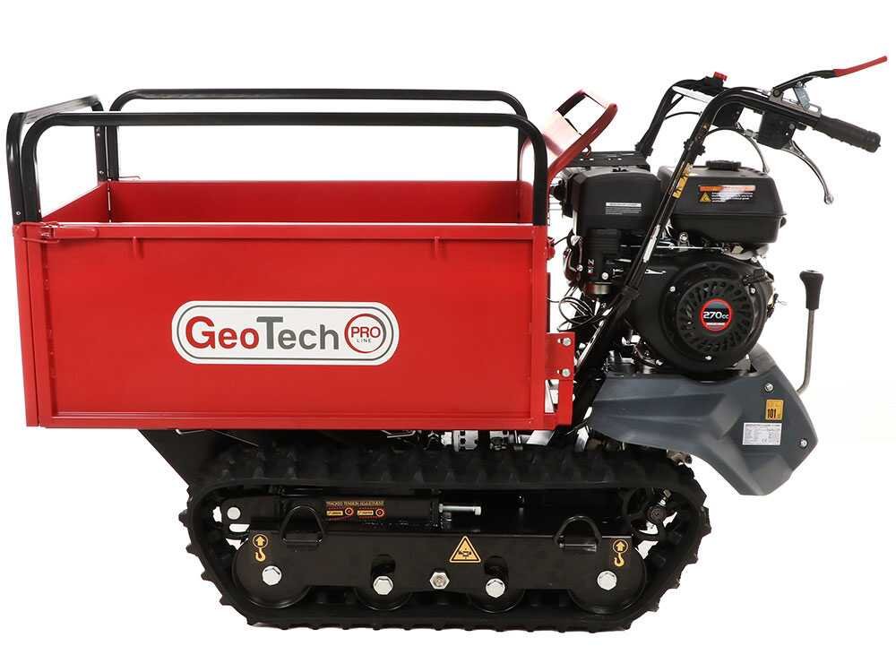 brouette à chenilles geotechpro geoporter h 540e hydro caisson extensible hydraulique 500kg