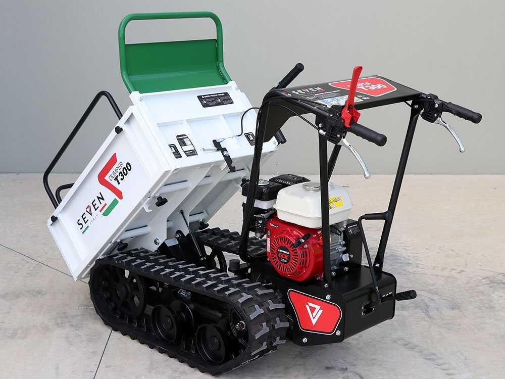 brouette à chenilles seven italy t300 gx benne extensible capacité de charge 300 kg