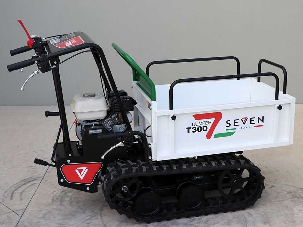 brouette à chenilles seven italy t300 gx benne extensible capacité de charge 300 kg