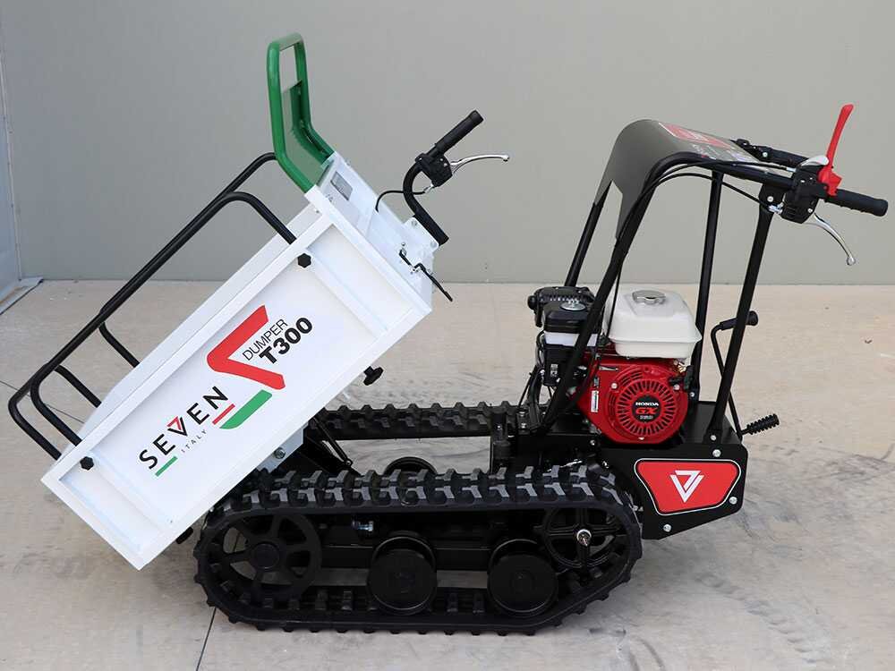 brouette à chenilles seven italy t300 gx benne extensible capacité de charge 300 kg