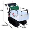 brouette à chenilles seven italy t300 gx e benne extensible charge 300 kg - Machines territoires brouette à chenilles seven italy t300 gx e benne extensible charge 300 kg