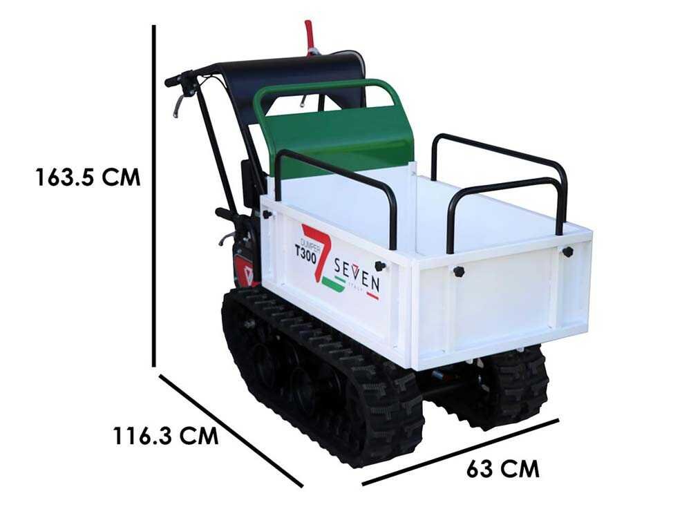 brouette à chenilles seven italy t300 gx e benne extensible charge 300 kg - Machines territoires brouette à chenilles seven italy t300 gx e benne extensible charge 300 kg