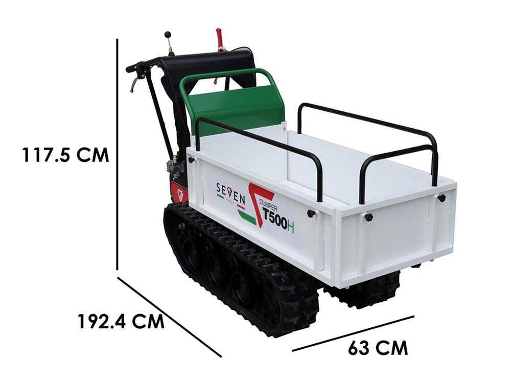 brouette à chenilles seven italy t500h gx benne extensible capacité 500 kg brouette à chenilles seven italy t500h gx benne extensible capacité 500 kg