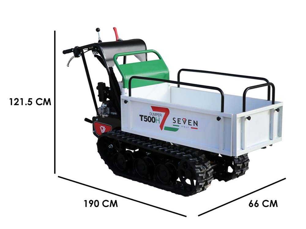 brouette à chenilles seven italy t500h gx e benne extensible charge 500 kg - Machines territoires brouette à chenilles seven italy t500h gx e benne extensible charge 500 kg