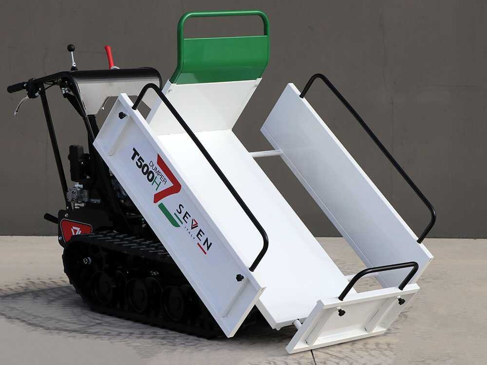brouette à chenilles seven italy t500h gx e benne extensible charge 500 kg - Machines territoires brouette à chenilles seven italy t500h gx e benne extensible charge 500 kg