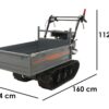 brouette à chenilles wortex sfl 300 caisson extensible avec charge de 300 kg