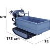 brouette à chenilles wortex sfl 500 hs caisson extensible avec charge de 500 kg