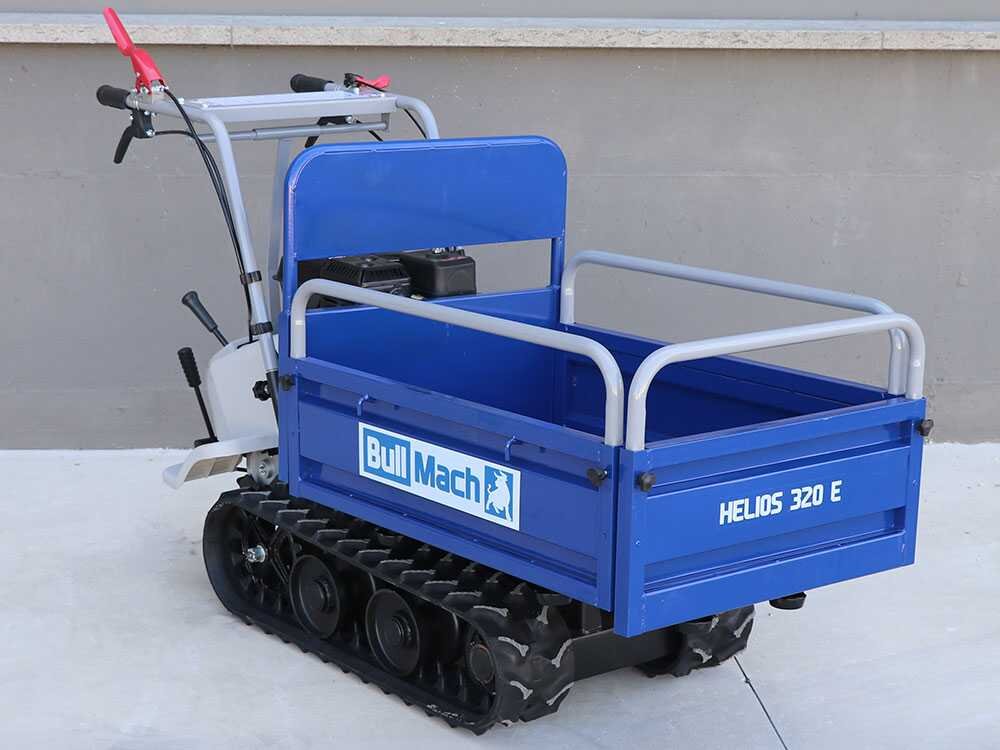 brouette à moteur à chenilles bullmach helios 320 e caisson extensible manuel 320kg