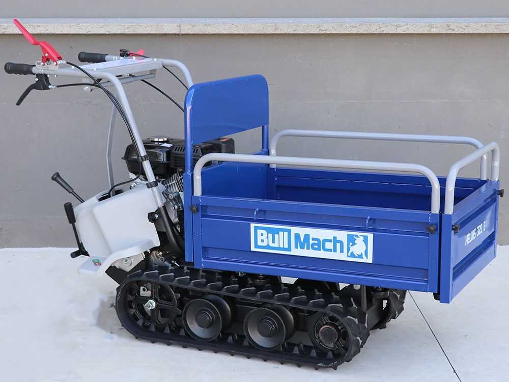 brouette à moteur à chenilles bullmach helios 320 e caisson extensible manuel 320kg