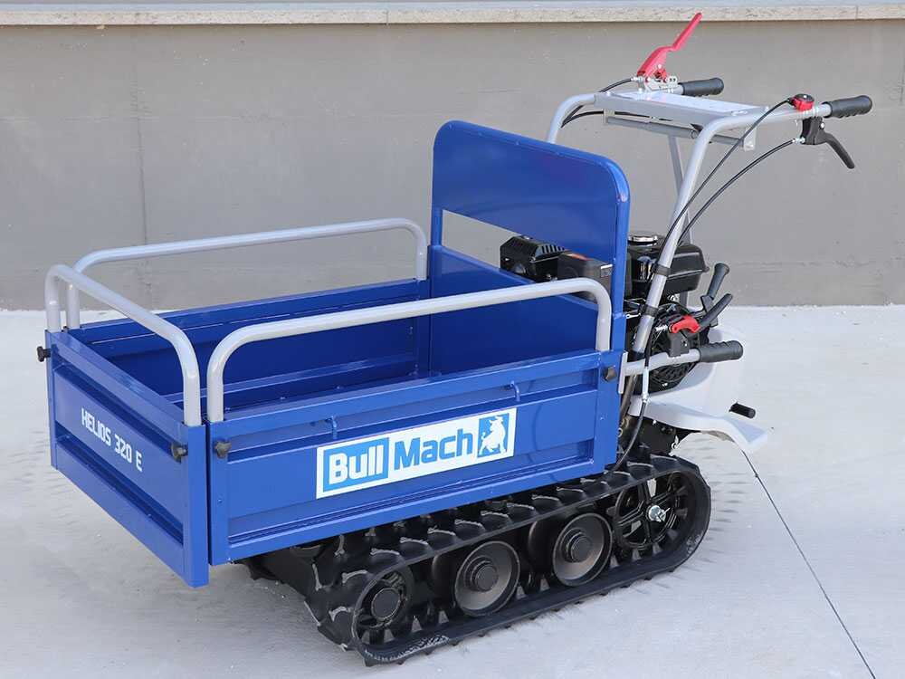 brouette à moteur à chenilles bullmach helios 320 e caisson extensible manuel 320kg