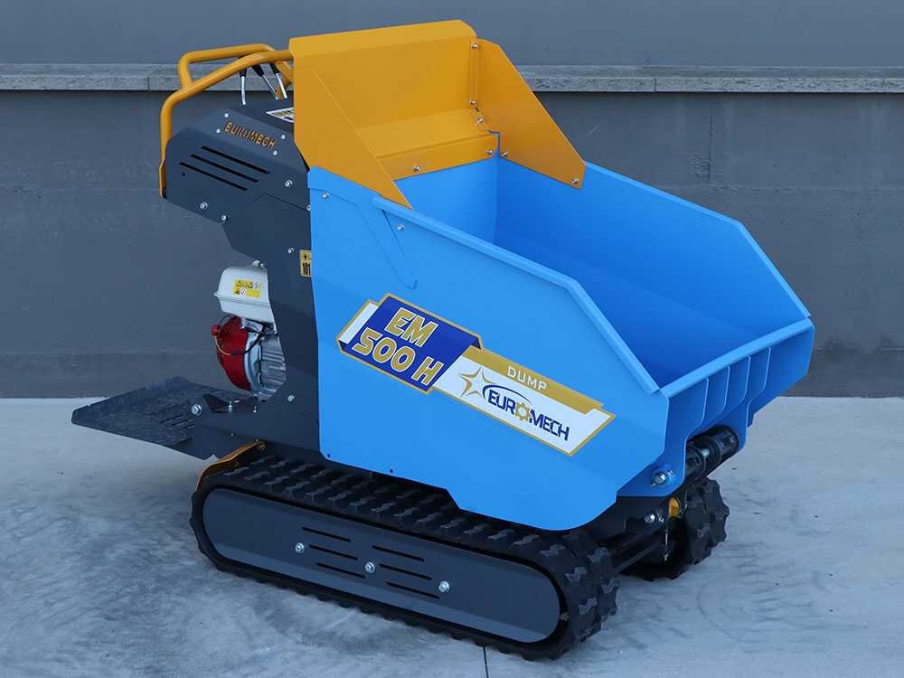 brouette motorisée à chenilles euromech em500h dump caisson dumper hydraulique 500 kg - Machines territoires brouette motorisée à chenilles euromech em500h dump caisson dumper hydraulique 500 kg