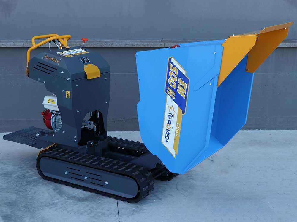 brouette motorisée à chenilles euromech em500h dump caisson dumper hydraulique 500 kg - Machines territoires brouette motorisée à chenilles euromech em500h dump caisson dumper hydraulique 500 kg