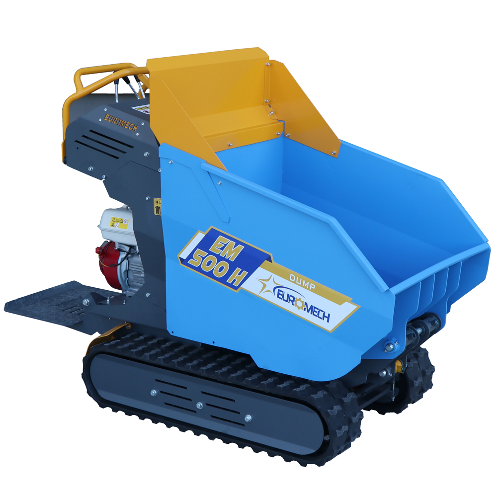 brouette motorisée à chenilles euromech em500h dump caisson dumper hydraulique 500 kg brouette motorisée à chenilles euromech em500h dump caisson dumper hydraulique 500 kg
