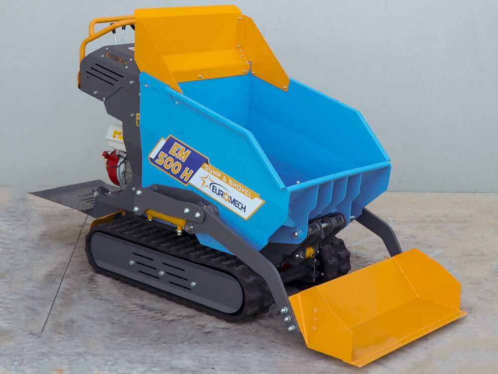 brouette motorisée euromech em500h dump & shovel benne dumper hydraulique 500 kg avec pelle brouette motorisée euromech em500h dump & shovel benne dumper hydraulique 500 kg avec pelle